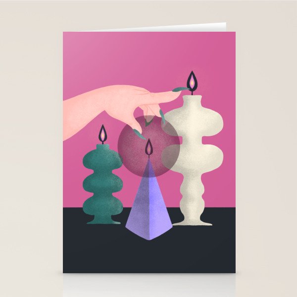 Black Flame Candle  Stationery Card Gallery Image 1