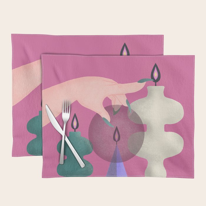 Black Flame Candle  Placemat Gallery Image 1