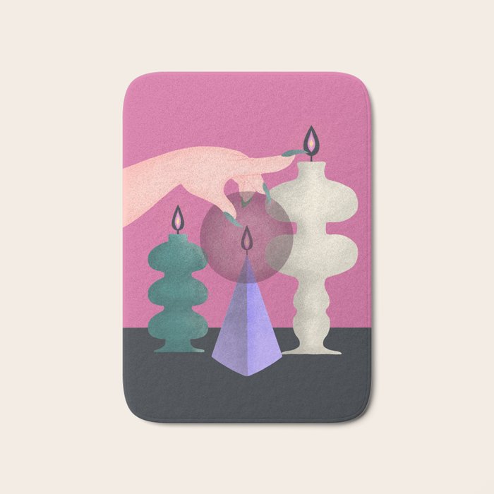 Black Flame Candle  Bath Mat Gallery Image 1