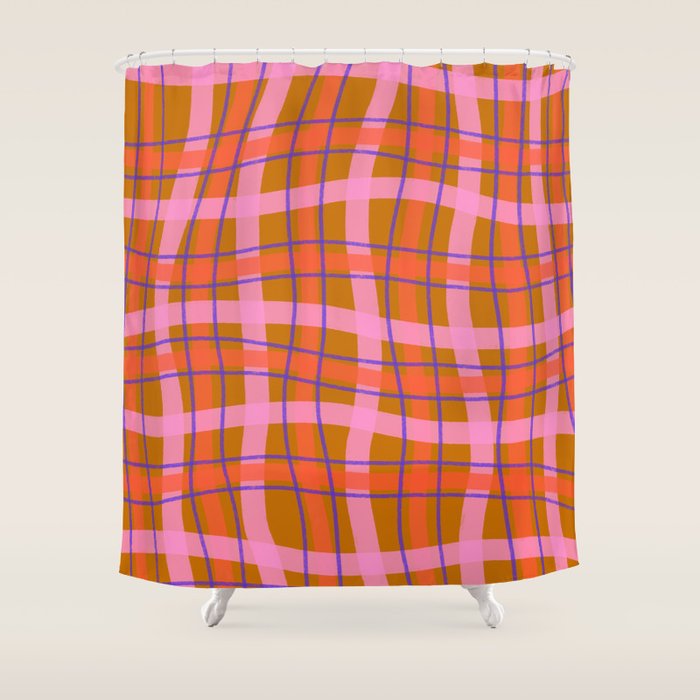 Plaid two Shower Curtain Gallery Image 1