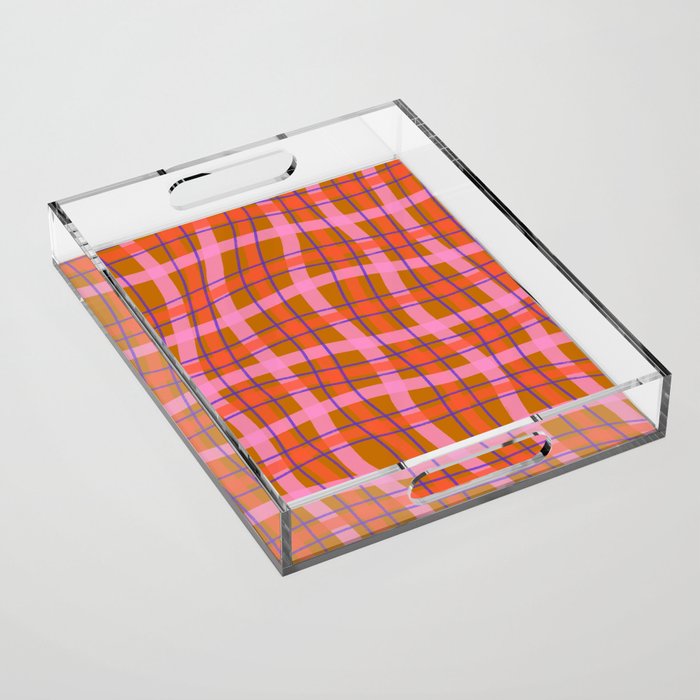 Plaid two Acrylic Tray Gallery Image 1