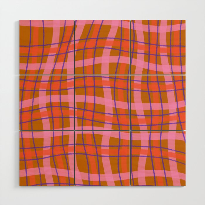 Plaid two Wood Wall Art Gallery Image 1