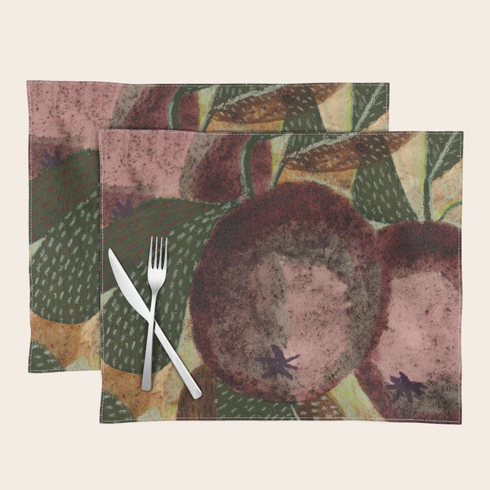 Fall Apple Orchard Painting in Red Delicious Placemat Gallery Image 1