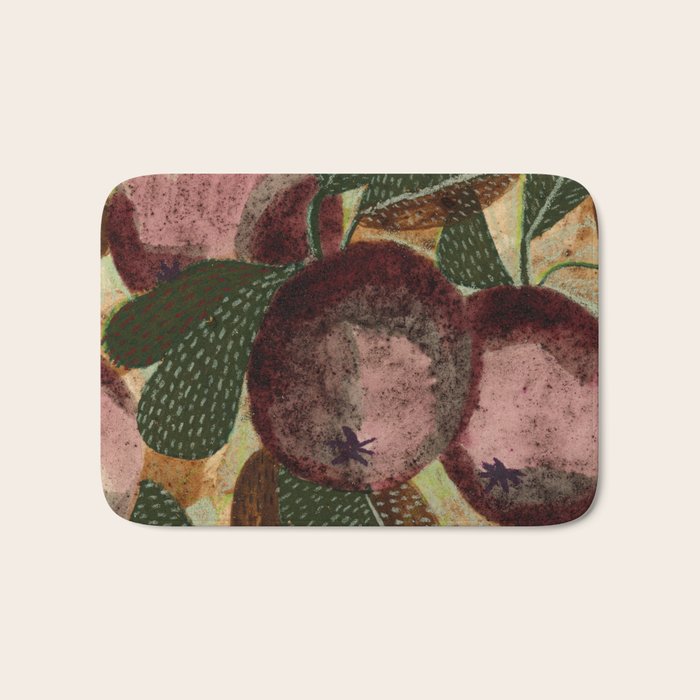Fall Apple Orchard Painting in Red Delicious Bath Mat Gallery Image 1