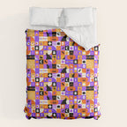 Geometric halloween mosaic pattern Duvet Cover Gallery Image 6