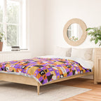 Geometric halloween mosaic pattern Duvet Cover Gallery Image 2