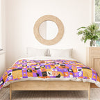 Geometric halloween mosaic pattern Duvet Cover Gallery Image 3