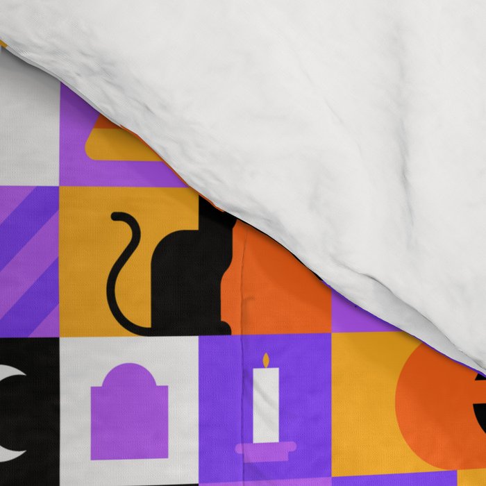 Geometric halloween mosaic pattern Comforter Gallery Image 4