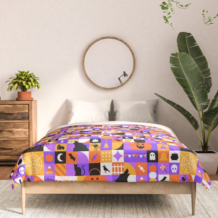 Geometric halloween mosaic pattern Comforter Gallery Image 3