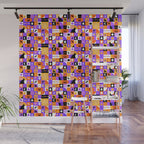 Geometric halloween mosaic pattern Wall Mural Gallery Image 1