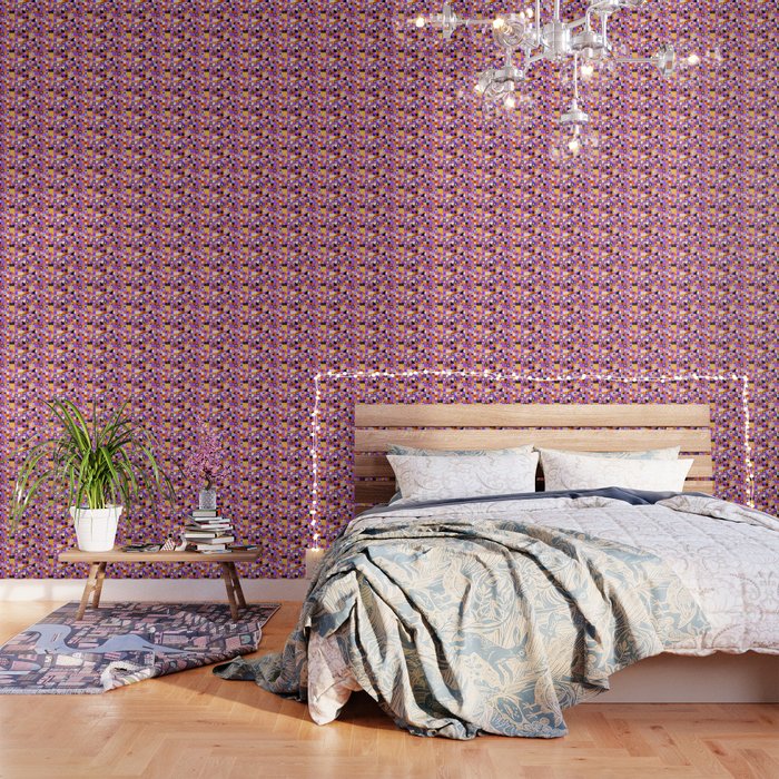 Geometric halloween mosaic pattern Wallpaper Gallery Image 3
