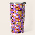 Geometric halloween mosaic pattern Travel Mug Gallery Image 2
