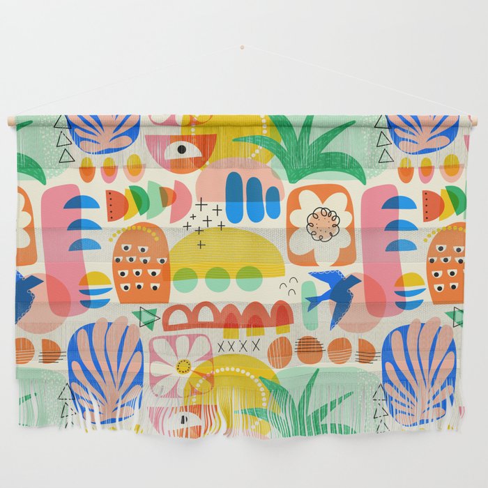 Abstract Mod Art Shapes Pattern Wall Hanging Gallery Image 1