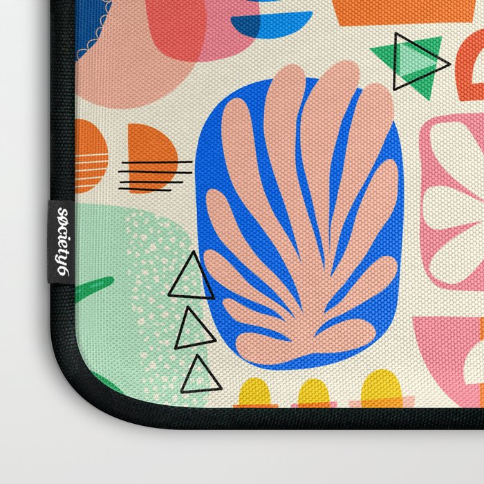 Abstract Mod Art Shapes Pattern Laptop Sleeve Gallery Image 3