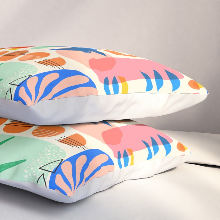 Abstract Mod Art Shapes Pattern Pillow Sham Gallery Image 3