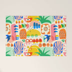 Abstract Mod Art Shapes Pattern Welcome Mat Gallery Image 1