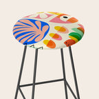 Abstract Mod Art Shapes Pattern Stool Gallery Image 2
