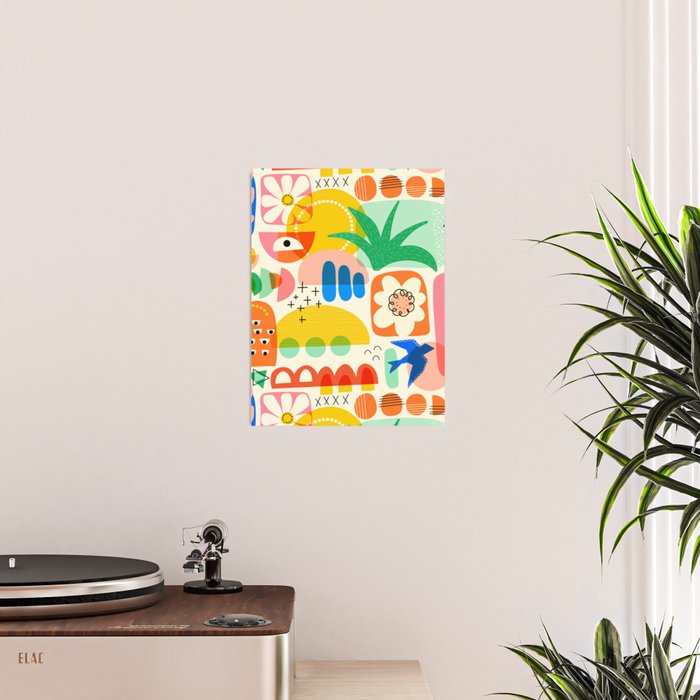 Abstract Mod Art Shapes Pattern Poster Gallery Image 2