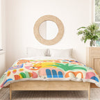 Abstract Mod Art Shapes Pattern Duvet Cover Gallery Image 3