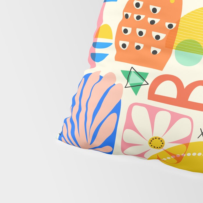 Abstract Mod Art Shapes Pattern Pillow Sham Gallery Image 4