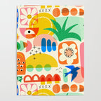 Abstract Mod Art Shapes Pattern Poster Gallery Image 4