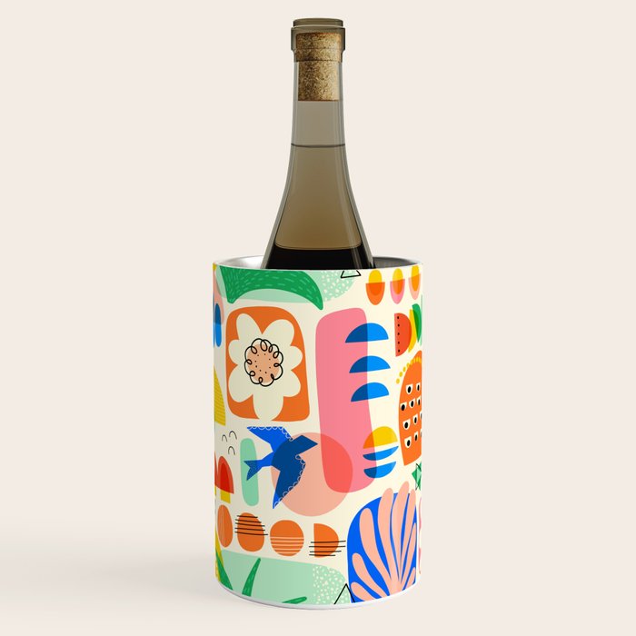 Abstract Mod Art Shapes Pattern Wine Chiller Gallery Image 3