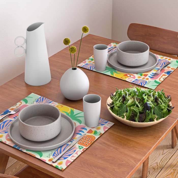 Abstract Mod Art Shapes Pattern Placemat Gallery Image 2