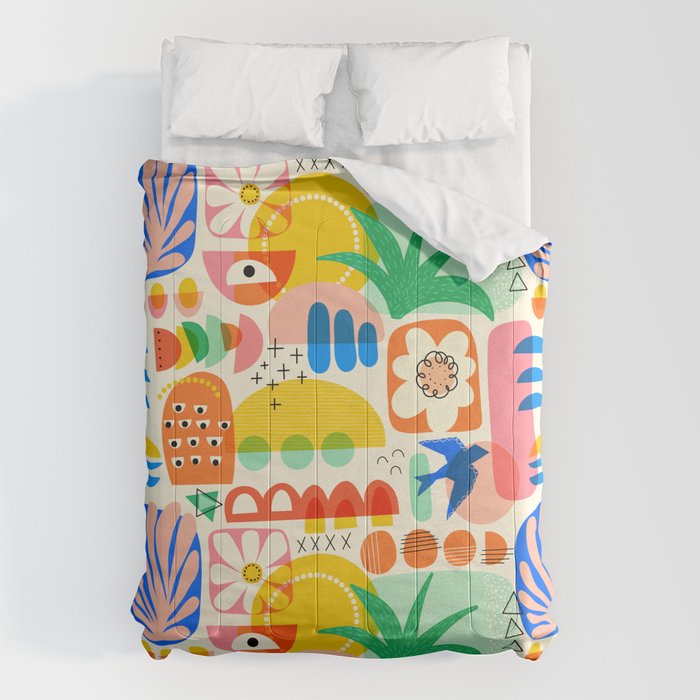 Abstract Mod Art Shapes Pattern Comforter Gallery Image 1