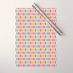 Modern colorful artistic teal pink orange easter eggs pattern Wrapping Paper Gallery Image 1