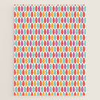Modern colorful artistic teal pink orange easter eggs pattern Jigsaw Puzzle Gallery Image 1
