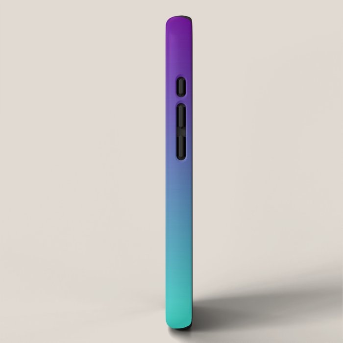 Violet Purple and Turquoise Ombre iPhone Case Gallery Image 2