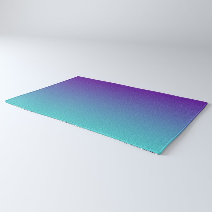 Violet Purple and Turquoise Ombre Rug Gallery Image 3