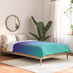 Violet Purple and Turquoise Ombre Comforter Gallery Image 2