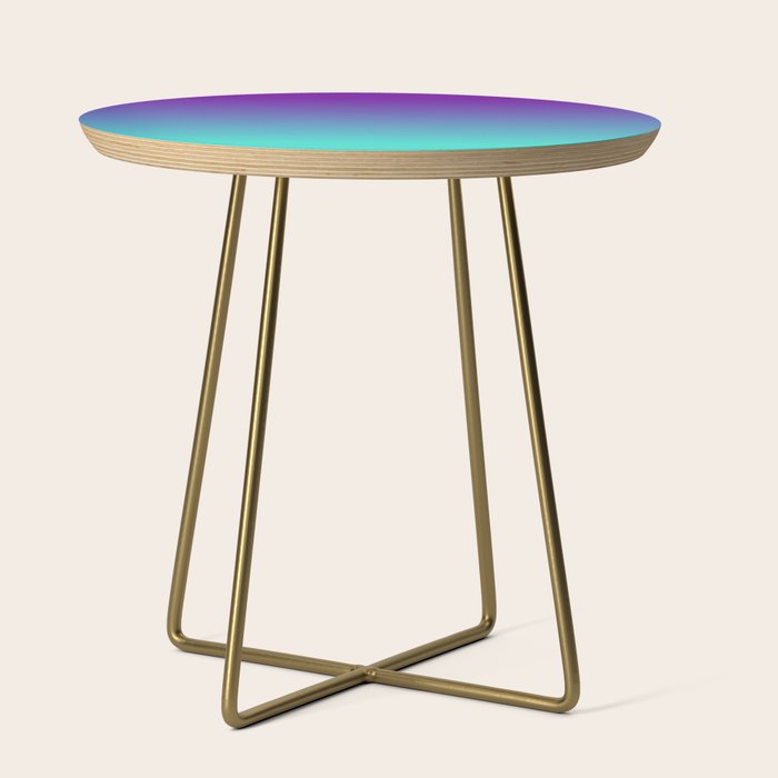 Violet Purple and Turquoise Ombre Side Table Gallery Image 1