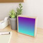 Violet Purple and Turquoise Ombre Mini Art Print Gallery Image 2