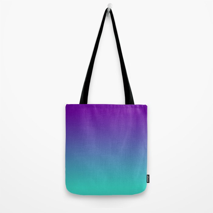 Violet Purple and Turquoise Ombre Tote Bag Gallery Image 2