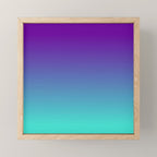 Violet Purple and Turquoise Ombre Mini Art Print Gallery Image 1