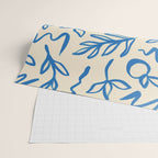 Blue organic watercolor nature art pattern Wrapping Paper Gallery Image 2