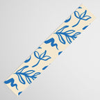 Blue organic watercolor nature art pattern Table Runner Gallery Image 3