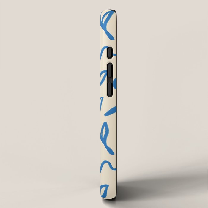 Blue organic watercolor nature art pattern iPhone Case Gallery Image 2
