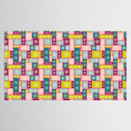 Colorful Geometric Snowflake Tiles Tablecloth Gallery Image 2