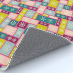 Colorful Geometric Snowflake Tiles Rug Gallery Image 4