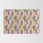Colorful Geometric Snowflake Tiles Rug Gallery Image 2