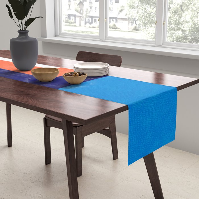 French Riviera: Bauhaus Abstraction 01 Table Runner Gallery Image 2