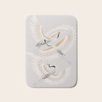 traditional Japanese cranes bright illustration Bath Mat Gallery Image 1