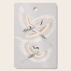 traditional Japanese cranes bright illustration Cutting Board Gallery Image 1