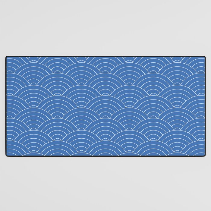 Waves (Sky Blue) Desk Mat Gallery Image 3