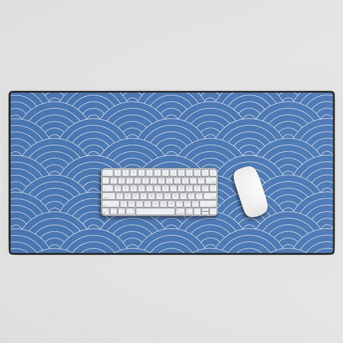 Waves (Sky Blue) Desk Mat Gallery Image 1