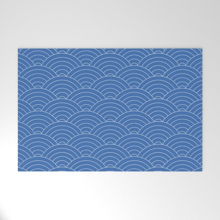 Waves (Sky Blue) Welcome Mat Gallery Image 1