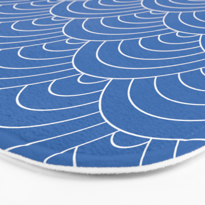Waves (Sky Blue) Bath Mat Gallery Image 3